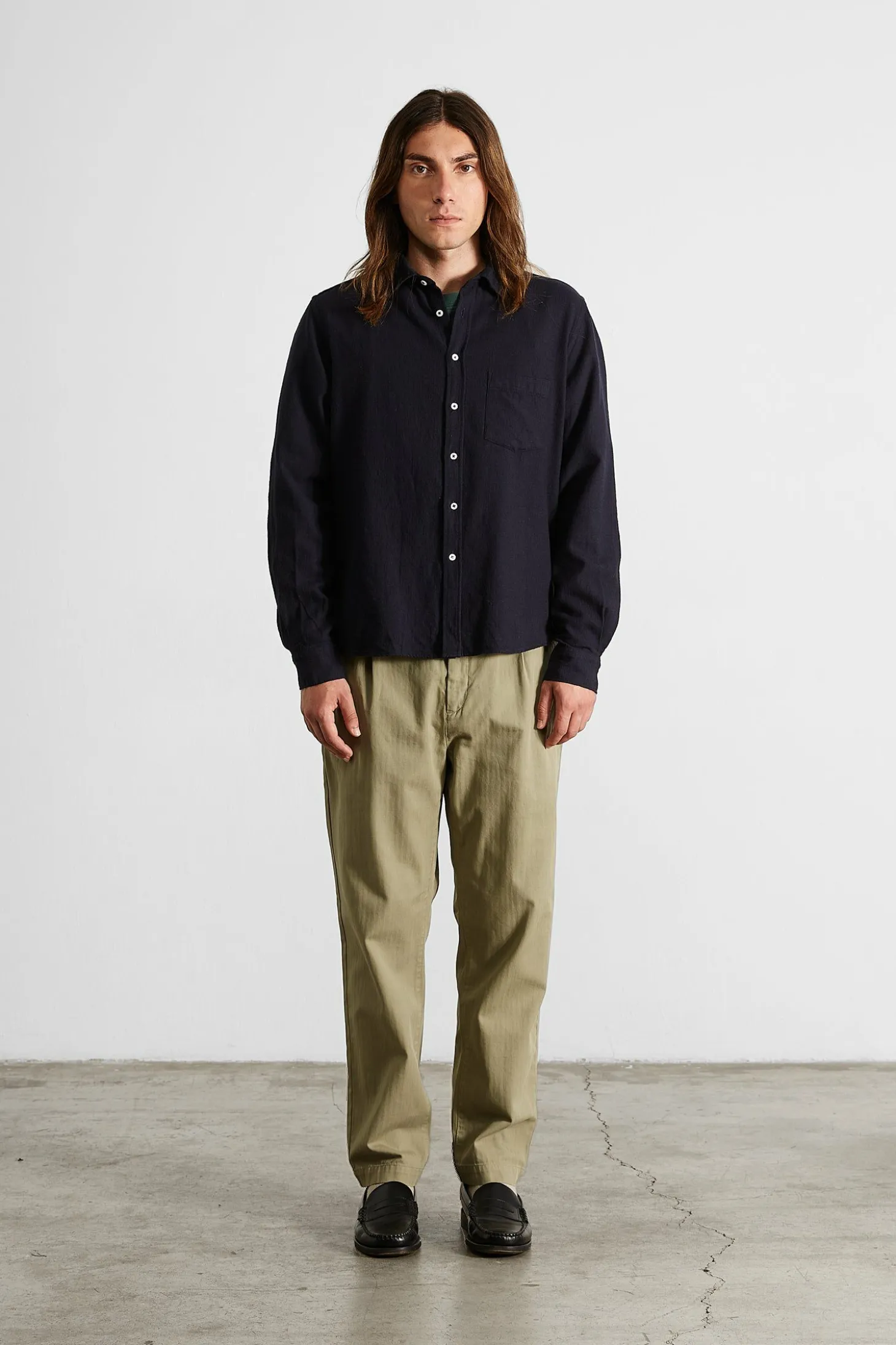 Adam Shirt Plain Navy | Edmmond Studios Discount