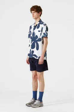 Alice Short Sleeve Shirt Printed Navy | Edmmond Studios Best Sale