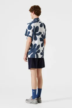 Alice Short Sleeve Shirt Printed Navy | Edmmond Studios Best Sale