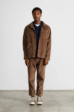Bline Jacket Cord Plain Brown | Edmmond Studios Best Sale