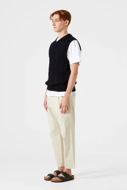 Braided Vest Plain Navy | Edmmond Studios Cheap