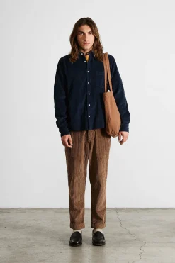 Cord Shirt Plain Navy | Edmmond Studios Discount