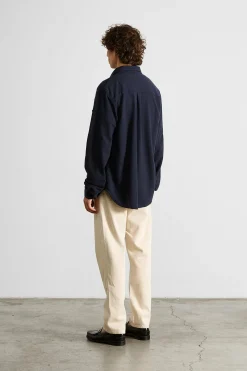 Crisp Shirt Plain Navy | Edmmond Studios Store