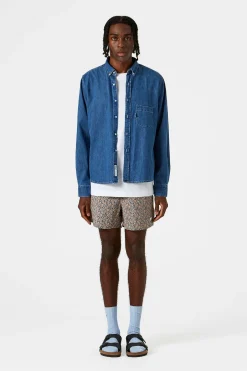 Day Shirt Denim Plain Stonewash | Edmmond Studios Best Sale