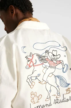 Embroidery Jacket Plain Off White | Edmmond Studios New