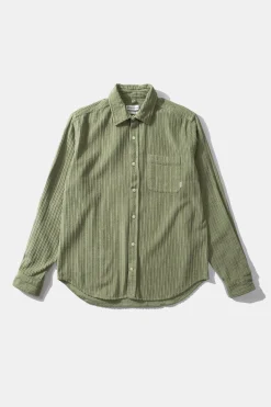 French Cord Shirt Plain Olive | Edmmond Studios Best