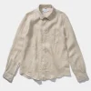 Linen Shirt Plain Beige | Edmmond Studios Discount
