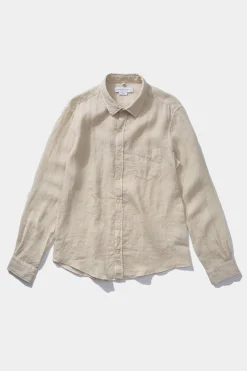 Linen Shirt Plain Beige | Edmmond Studios Discount