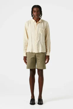 Linen Shirt Plain Beige | Edmmond Studios Cheap