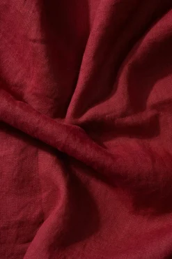 Linen Shirt Plain Bordeaux | Edmmond Studios Store