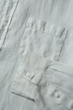 Linen Shirt Plain Sage | Edmmond Studios New