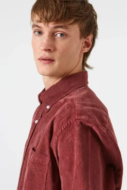 Microcord Shirt Plain Brick | Edmmond Studios Discount