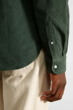 Microcord Shirt Plain Dk Green | Edmmond Studios Clearance