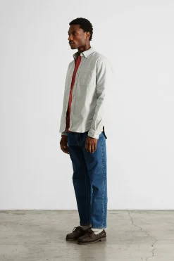Microcord Shirt Plain Grey | Edmmond Studios Outlet