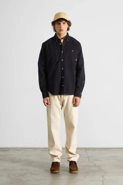 Microcord Shirt Plain Navy | Edmmond Studios Outlet