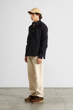 Microcord Shirt Plain Navy | Edmmond Studios Outlet
