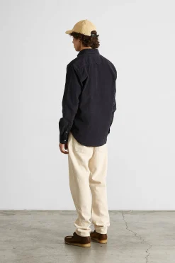 Microcord Shirt Plain Navy | Edmmond Studios Outlet