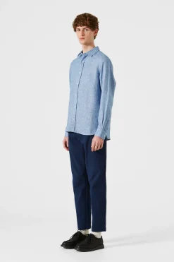 Port Shirt Plain Blue | Edmmond Studios Flash Sale