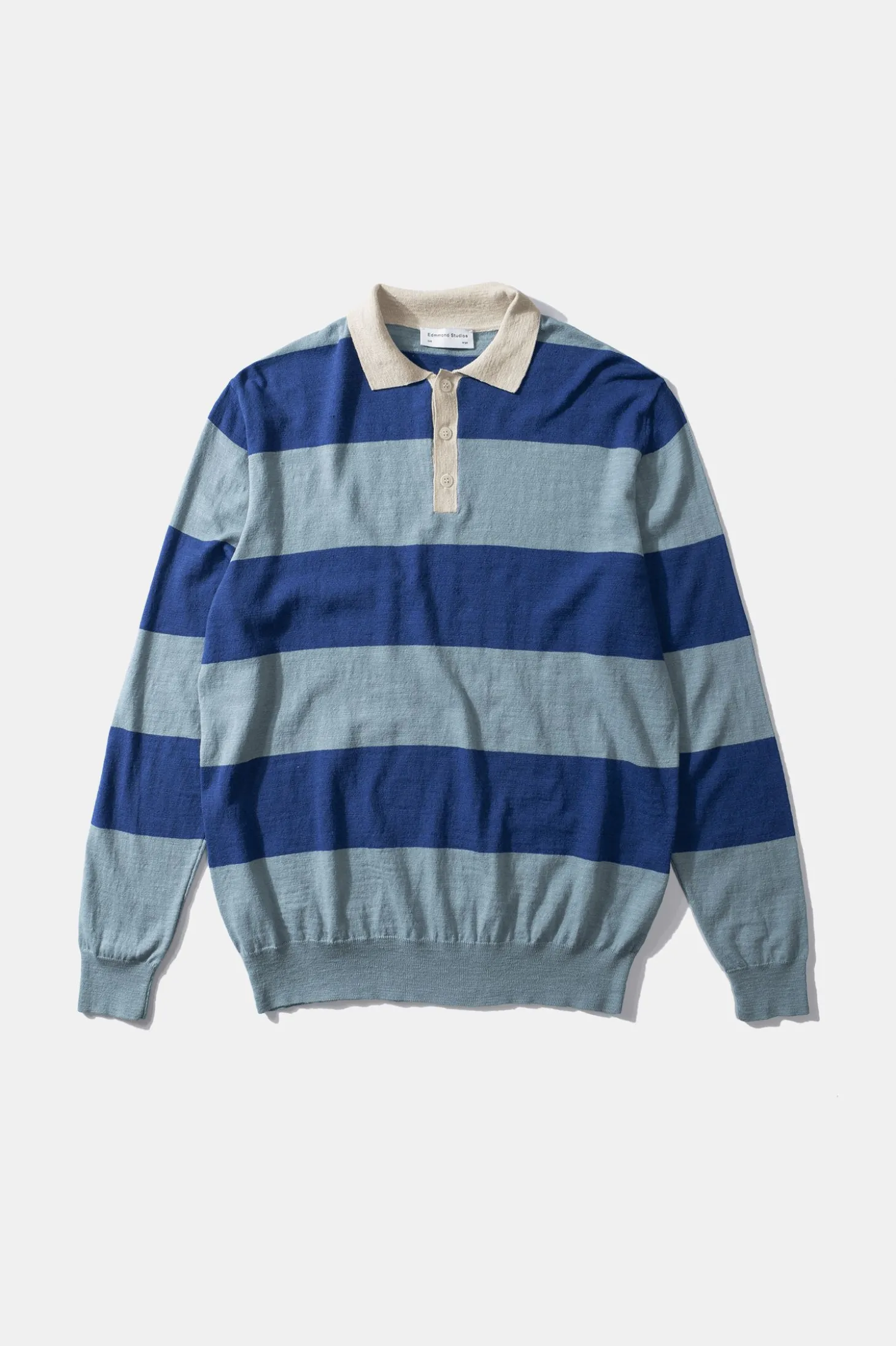 Rugby Knitted Polo Plain Blue | Edmmond Studios Store