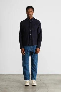 Seam Shirt Plain Navy | Edmmond Studios Store