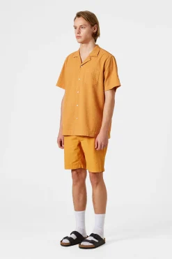Seersucker Shorts Plain Mustard | Edmmond Studios Hot