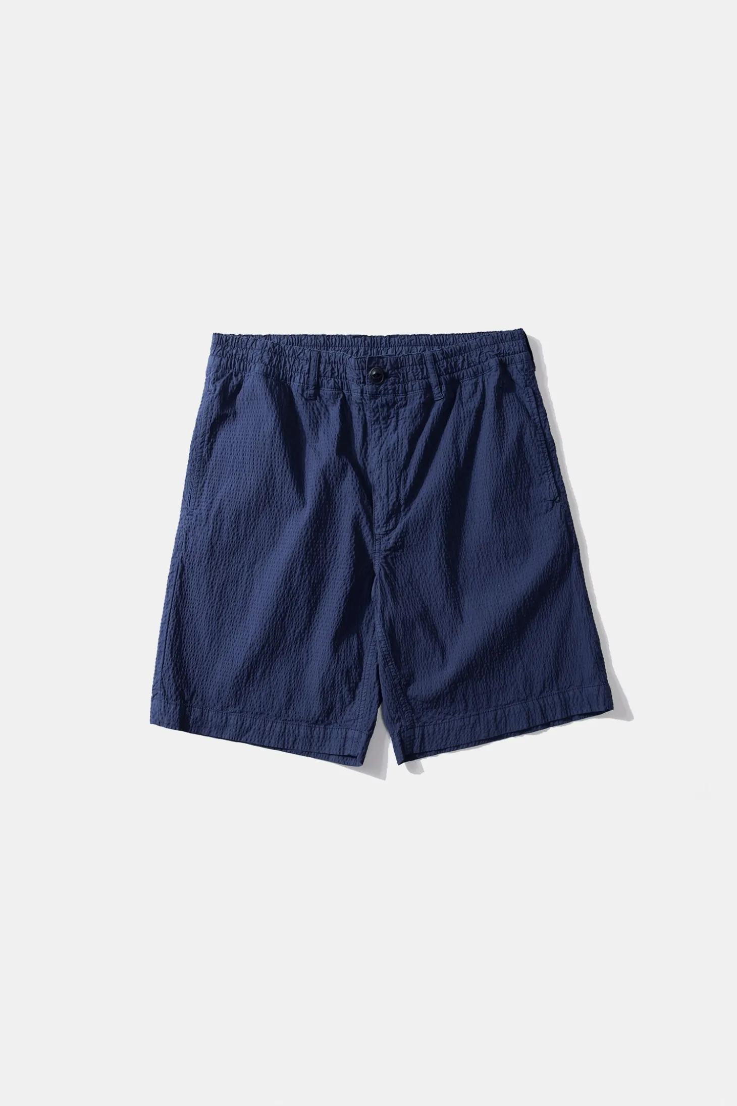 Seersucker Shorts Plain Navy | Edmmond Studios Flash Sale