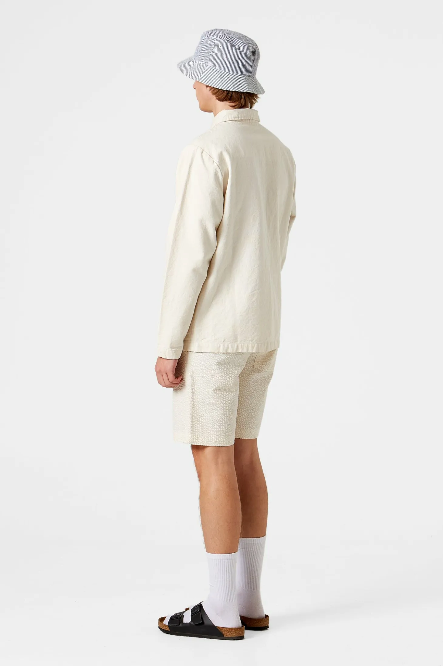 Seersucker Shorts Plain Off White | Edmmond Studios Shop