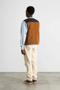 Shearling Vest Plain Brown | Edmmond Studios Sale