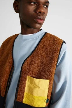 Shearling Vest Plain Brown | Edmmond Studios Sale