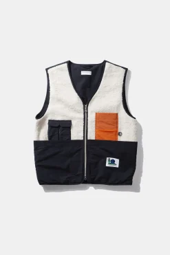 Shearling Vest Plain Off White | Edmmond Studios Clearance