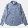 Striped Blue Red Shirt Plain Blue | Edmmond Studios Discount