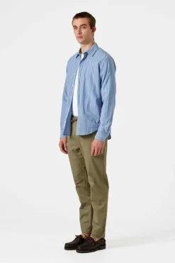 Striped Blue Red Shirt Plain Blue | Edmmond Studios Discount