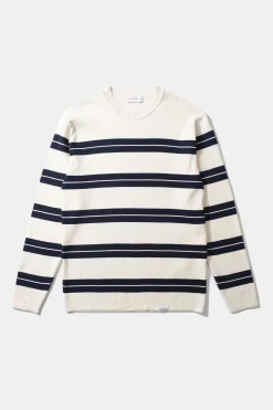 Striped Sweater Plain Beige | Edmmond Studios Fashion