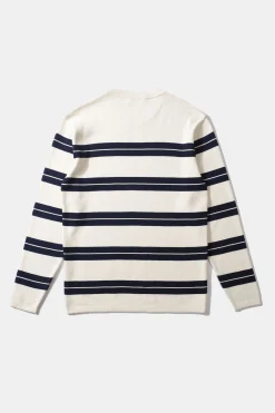 Striped Sweater Plain Beige | Edmmond Studios Fashion