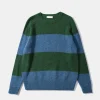 Stripes Sweater Plain Navy | Edmmond Studios Flash Sale