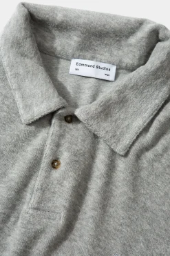 Terry Polo Plain Grey Melange | Edmmond Studios Cheap