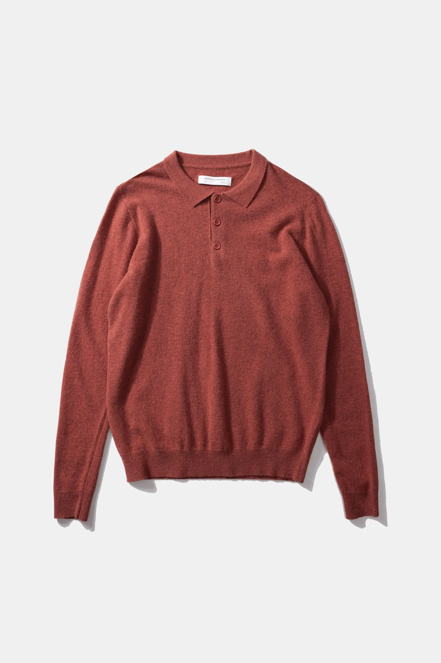 Wool Polo Plain Copper | Edmmond Studios Hot