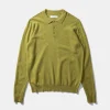 Wool Polo Plain Green | Edmmond Studios Best Sale