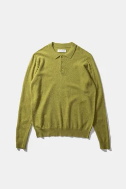 Wool Polo Plain Green | Edmmond Studios Best Sale