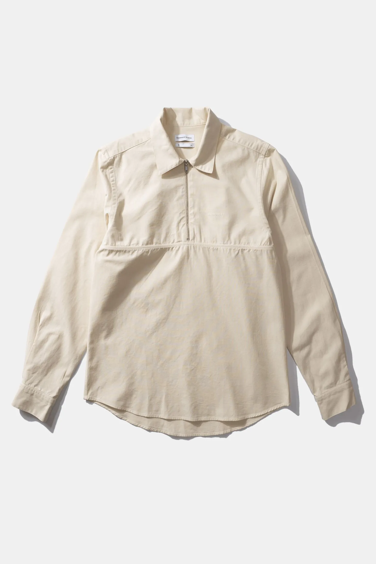 Zipped Shirt Plain Beige | Edmmond Studios Sale